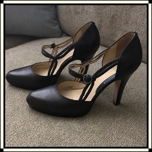 Cole Haan Black Leather Heels Pumps 7.5